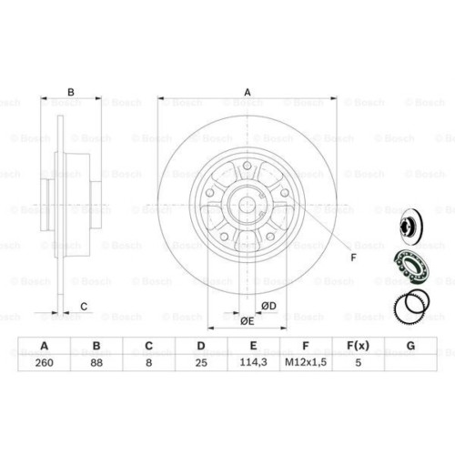 Гальмівний диск Bosch 0 986 479 575