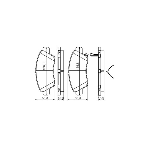 Гальмівні колодки Bosch 0 986 494 562