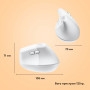 Мишка Logitech Lift for Mac Vertical Ergonomic Mouse Off White (910-006477)