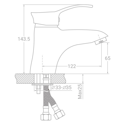 Змішувач TAU SE-2A145C (9807000)