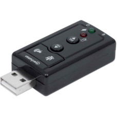 Звукова плата Intracom USB Manhattan 3D 7.1 Surround RTL (152341)
