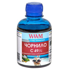 Чорнило WWM CANON GI-490 200г Cyan (C49/C)