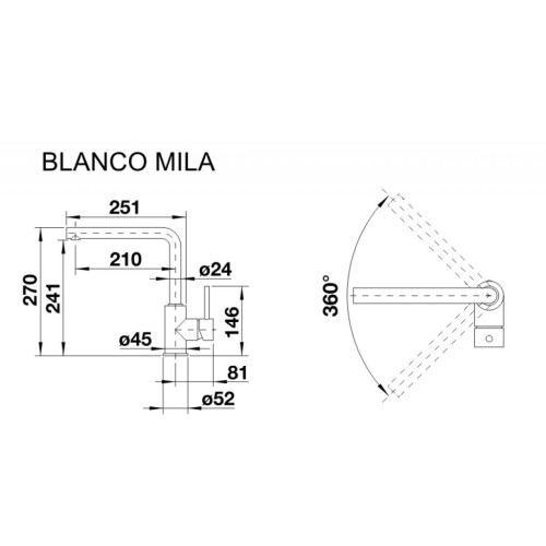 Змішувач Blanco MILA ХРОМ (519414)