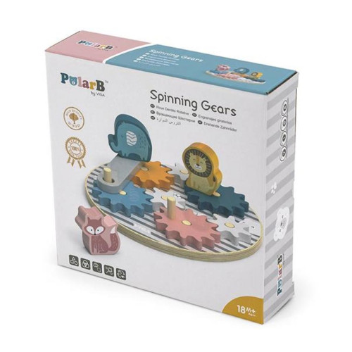 Розвиваюча іграшка Viga Toys PolarB Шестерні і тварини (44006)