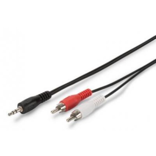 Кабель мультимедійний Jack 3.5mm to 2RCA 1.5m ASSMANN (AK-510300-015-S)