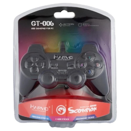 Геймпад Marvo GT-006 PC USB Black (GT-006)