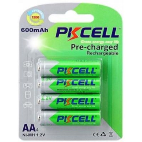 Акумулятор PkCell AA R6 NiMH 600mAh * 4 (PC/AA600-4BA)