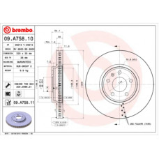 Гальмівний диск Brembo 09.A758.11