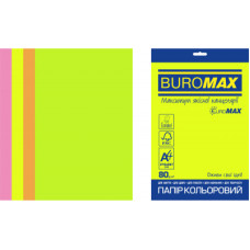 Папір Buromax А4, 80g, NEON, 4colors, 200sh, EUROMAX (BM.27215200E-99)