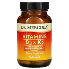 Вітамін Dr. Mercola Вітаміни D3 і K2, 5000 МО, 90 капсул (MCL-01996)