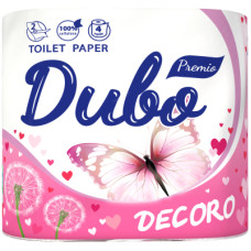 Туалетний папір Диво Premio Decoro з червоним тисненням 2 шари 4 рулони (4820003833018)