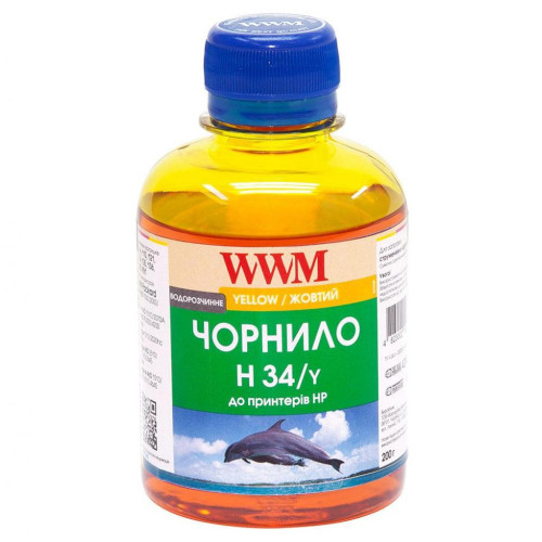 Чорнило WWM HP № 22/134/136 (8766/9361) yellow (H34/Y)