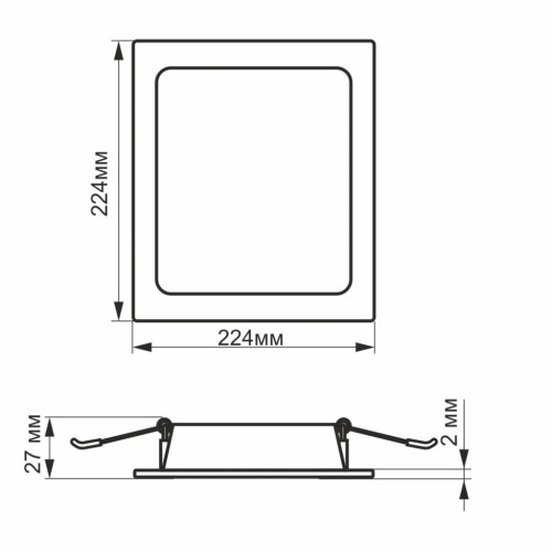 Світильник Videx LED 22W 5000K 220V (VL-DLBS-225)