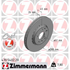 Гальмівний диск ZIMMERMANN 470.5402.20