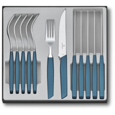 Набір столових приборів Victorinox Swiss Modern Table Set 12 шт Steak Blue (6.9096.12W2.12)