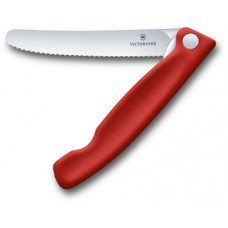 Кухонний ніж Victorinox SwissClassic Foldable Paring 11 см Serrated Red (6.7831.FB)