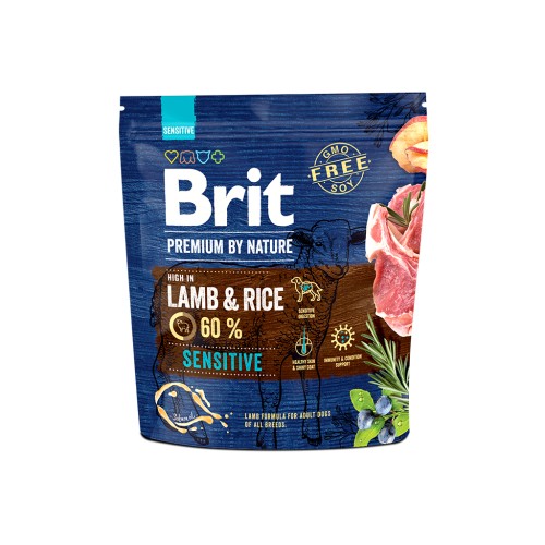 Сухий корм для собак Brit Premium Dog Sensitive Lamb 1 кг (8595602526611)