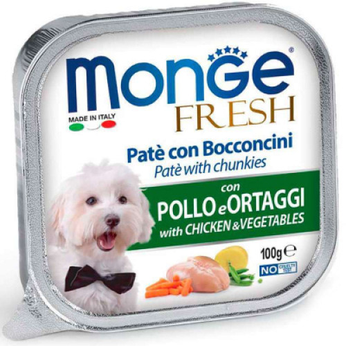 Консерви для собак Monge DOG FRESH курка з овочами 100 г (8009470013031)