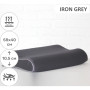 Подушка MirSon ортопедична 6028 Delicate satin Iron grey Aero 58х40х10.5 (2200003261486)