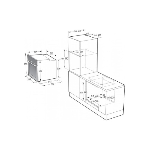 Духова шафа Gorenje BSA6737E15X (BSA 6737 E15X)