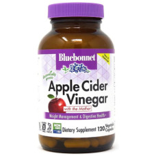 Трави Bluebonnet Nutrition Яблучний оцет, Apple cider vinegar, 120 вегетаріанських капсул (BLB0984)