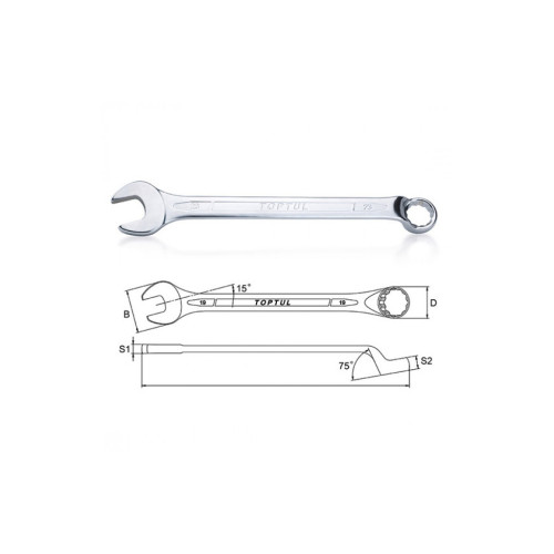 Ключ Toptul комбінований (кут 75°) 19мм (AAEN1919)