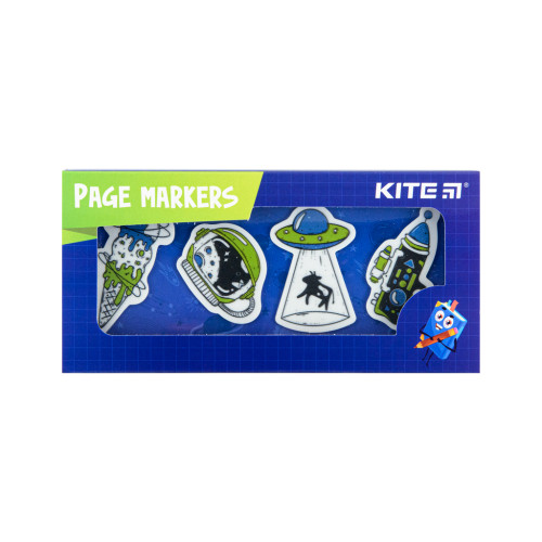 Закладки для книг Kite пластикові UFO 4x20 шт, 35х50 мм (K22-479-2)