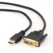 Кабель мультимедійний HDMI to DVI 18+1pin M, 0.5m Cablexpert (CC-HDMI-DVI-0.5M)