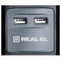 Мережевий фільтр живлення REAL-EL RS-8F USB CHARGE 3m, black (EL122300004)