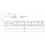 Силовий блок Conteg 19" 1U w/PDU 8xSchuko, вилка C14, кабель 2м (DP-RP-08-SCHUF-IEEC14/S)