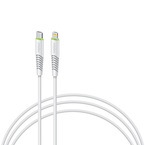 Дата кабель USB Type-C to Lightning 18W 1,2m CBFLEXTL1 white Intaleo (1283126504099)