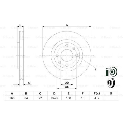 Гальмівний диск Bosch 0 986 478 618