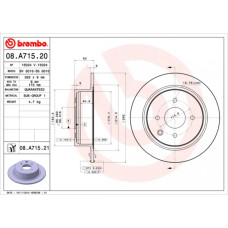 Гальмівний диск Brembo 08.A715.20