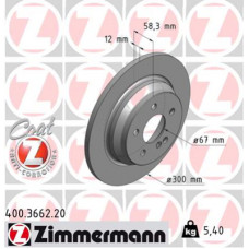 Гальмівний диск ZIMMERMANN 400.3662.20