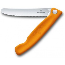 Кухонний ніж Victorinox SwissClassic Foldable Paring 11 см Serrated Orange (6.7836.F9B)