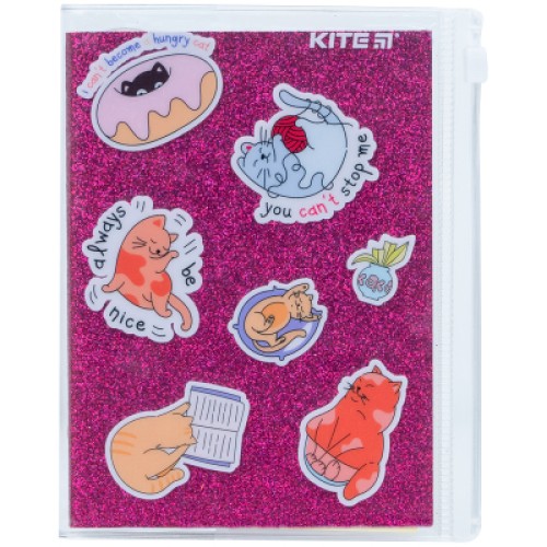 Блокнот Kite силіконова обкладинка, 80 арк., Pink cats (K22-462-1)