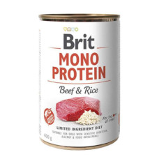 Консерви для собак Brit Mono Protein з яловичиною та рисом 400 г (8595602525348)