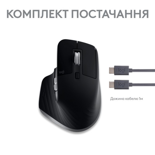 Мишка Logitech MX Master 3S For Mac Performance Wireless Space Grey (910-006571)