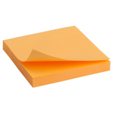 Папір для нотаток Axent з клейким шаром неоновий помаранчевий 75х75мм, 100 аркушів (D3414-15)