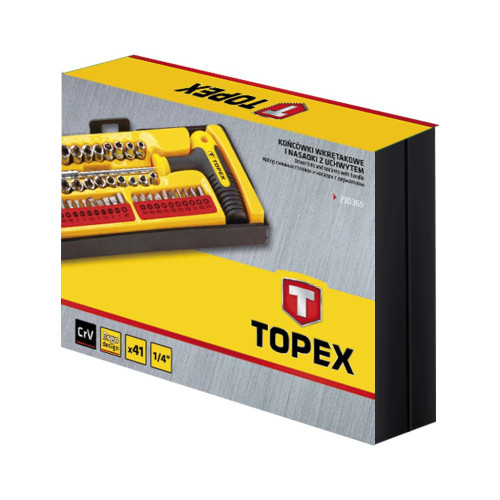 Набір біт Topex з бітами і тримачем41 шт (39D369)
