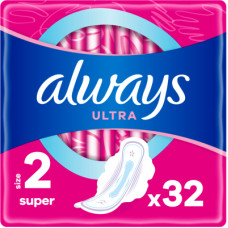 Гігієнічні прокладки Always Ultra Super (Розмір 2) 32 шт. (4015400095132)