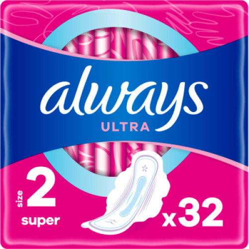 Гігієнічні прокладки Always Ultra Super (Розмір 2) 32 шт. (4015400095132)