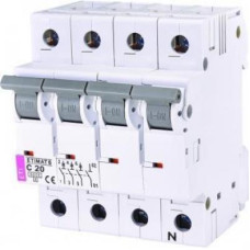 Автоматичний вимикач ETI Выключатель автоматический ETIMAT 6 3p + N C 20А (6 kA) (2146517)