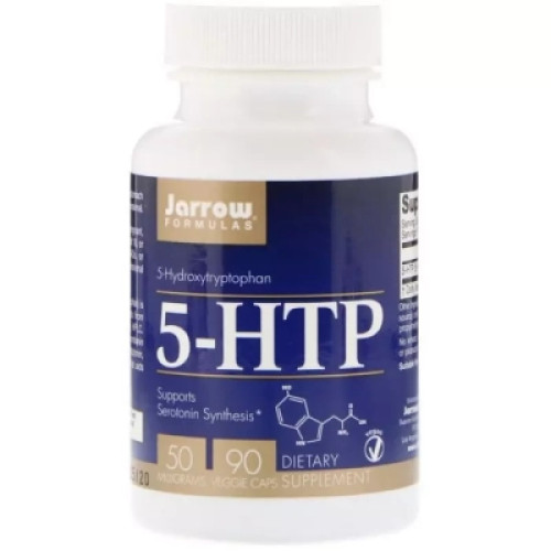 Вітамінно-мінеральний комплекс Jarrow Formulas 5-HTP (гідроксітріптофана), 50 мг, 90 вегетаріанських капсул (JRW-15044)