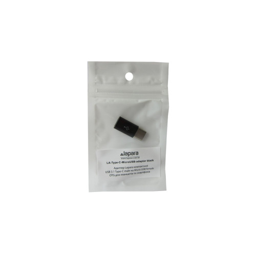 Перехідник Type-C to Micro USB Lapara (LA-Type-C-MicroUSB-adaptor black)