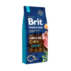 Сухий корм для собак Brit Premium Dog Sensitive Lamb 15 кг (8595602526642)