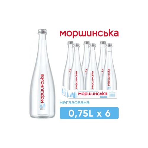 Мінеральна вода Моршинська Преміум 0.75 н/газ скл. з декором (4820017001304)