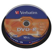 Диск DVD Verbatim 4.7Gb 16X CakeBox 10шт (43523)