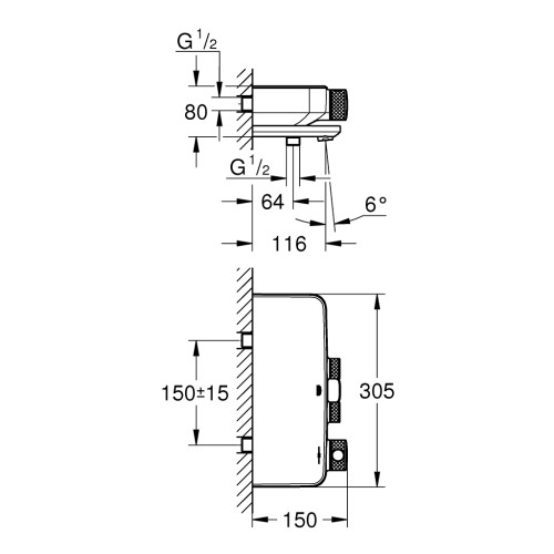 Термостатичний змішувач Grohe GRT (34718000)