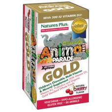 Мультивітамін Natures Plus Мультивітаміни для Дітей, Смак Вишні, Animal Parade Gold, 60 (NAP-29931)